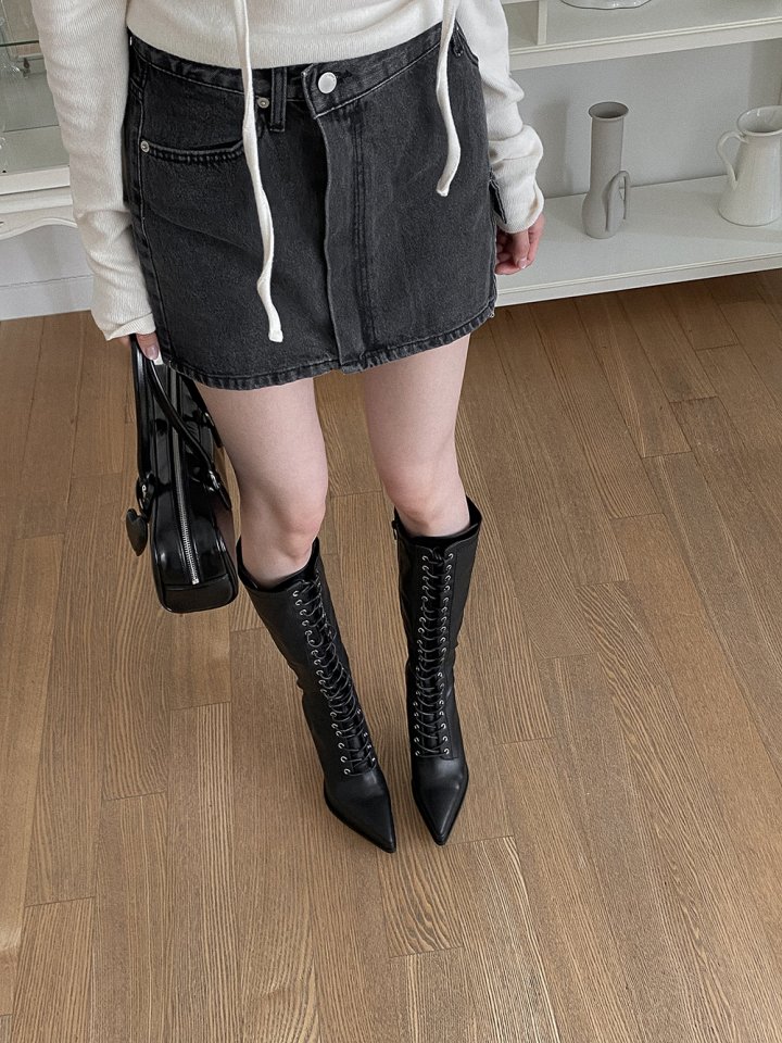 Vade - Korean Women Fashion - #thelittlethings - Long Stiletto High Heel Walker Boots - 4