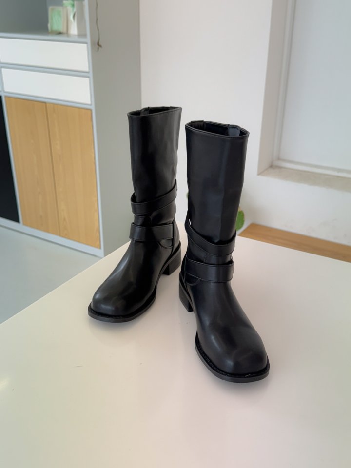 Vade - Korean Women Fashion - #momslook - Half Buckle Boots - 10