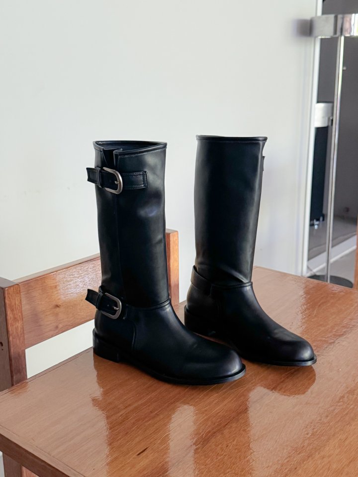 Vade - Korean Women Fashion - #momslook - Biker Half Mid Boots