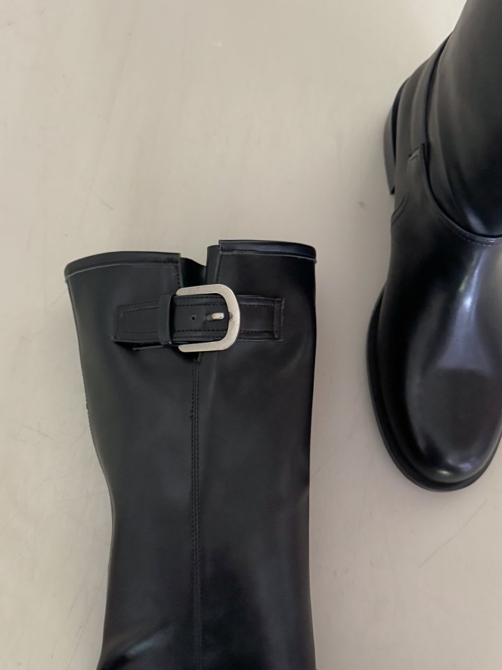 Vade - Korean Women Fashion - #momslook - Biker Half Mid Boots - 10