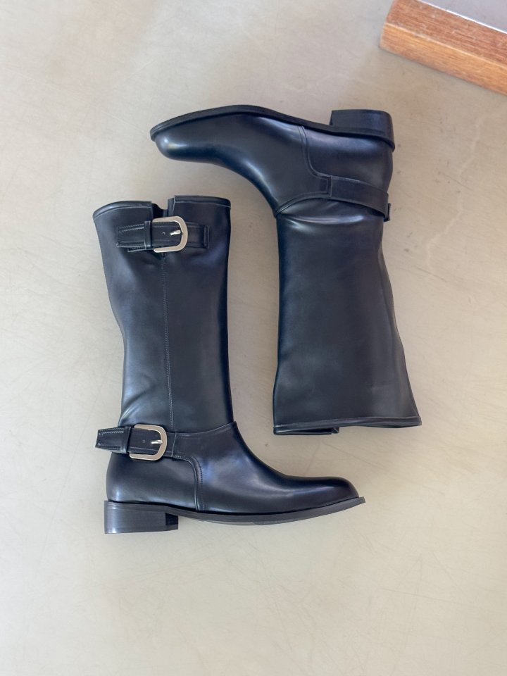 Vade - Korean Women Fashion - #momslook - Biker Half Mid Boots - 5