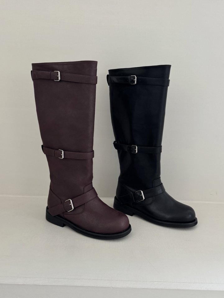 Vade - Korean Women Fashion - #momslook - Biker Half Mid Boots