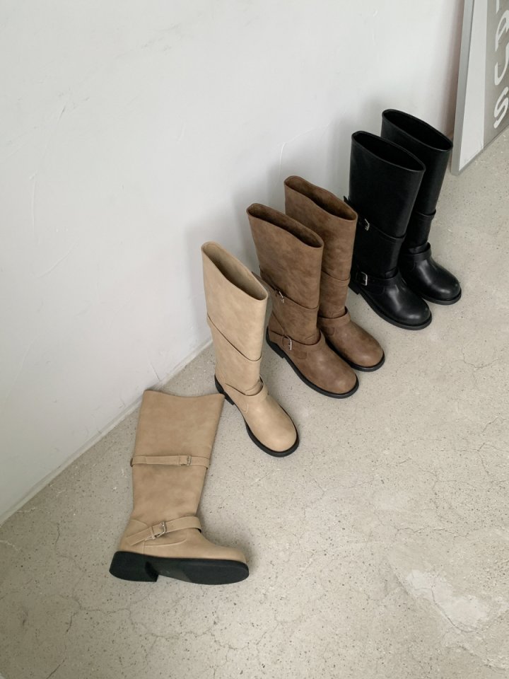 Vade - Korean Women Fashion - #momslook - Biker Rider Mid Half Boots