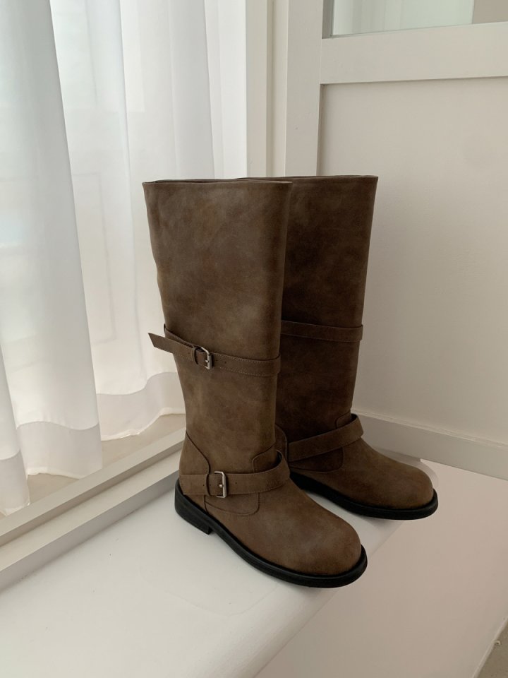 Vade - Korean Women Fashion - #momslook - Biker Rider Mid Half Boots - 3