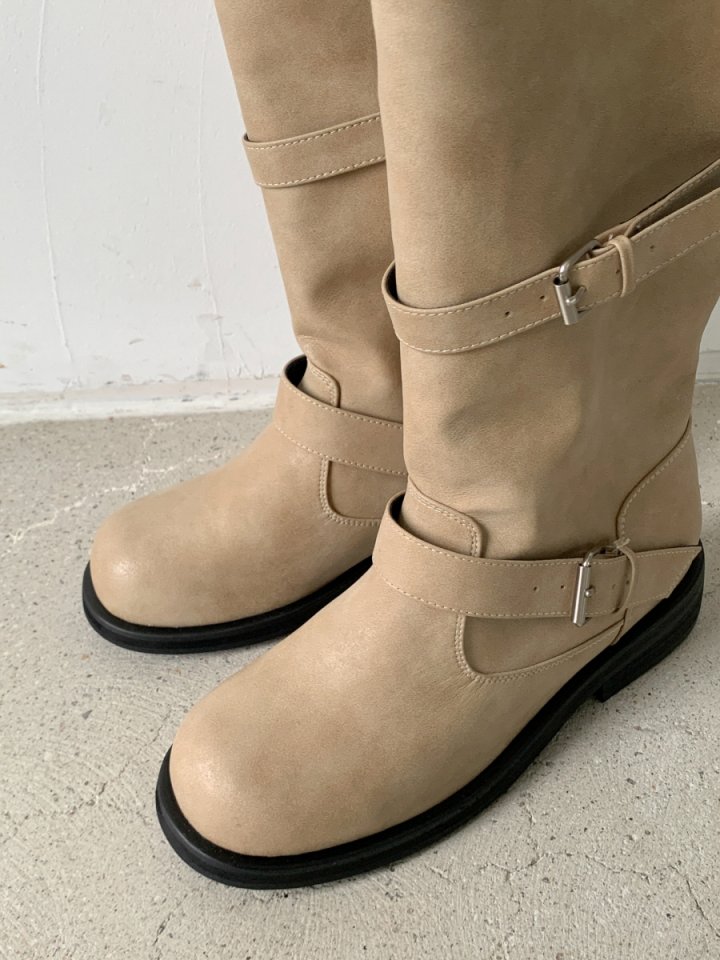 Vade - Korean Women Fashion - #momslook - Biker Rider Mid Half Boots - 5