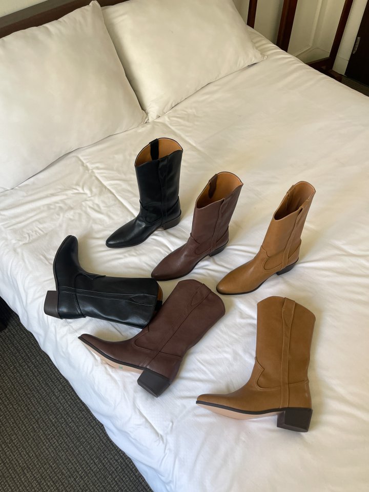 Vade - Korean Women Fashion - #momslook - Stiletto Western Boots