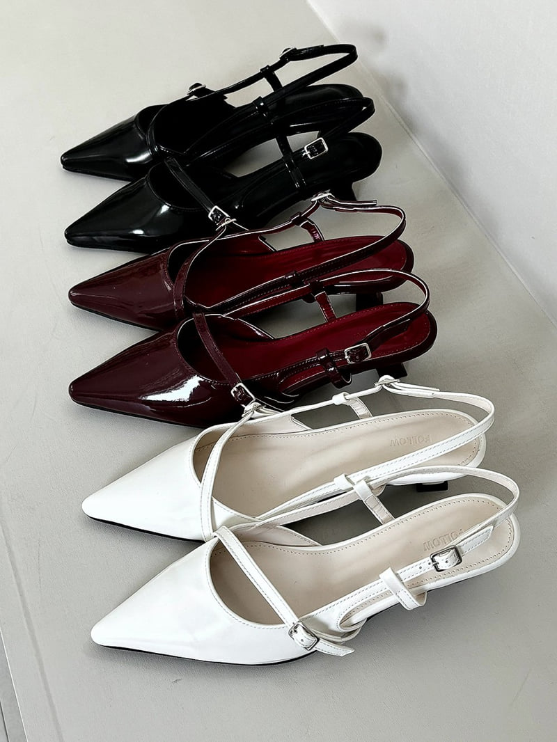 Vade - Korean Women Fashion - #momslook - Stiletto Buckle Pumps Heels - 12