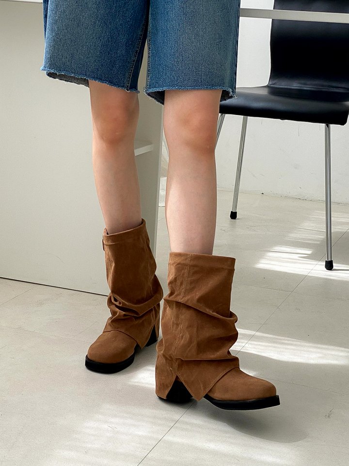 Vade - Korean Women Fashion - #momslook - Basic Buckle Boots - 6