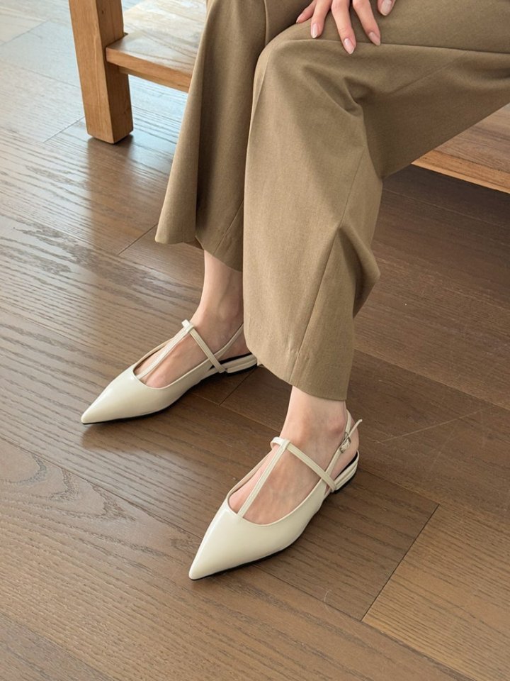Vade - Korean Women Fashion - #momslook - Low Heel Stiletto Slingback Heels - 12