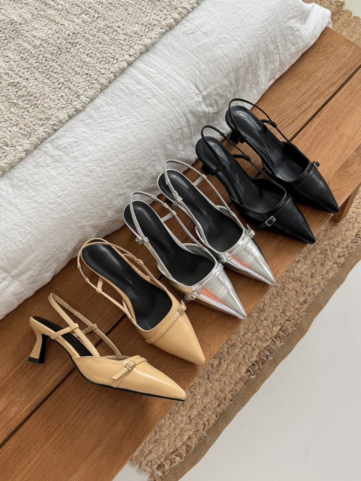 Vade - Korean Women Fashion - #momslook - Stiletto Slingback Heels