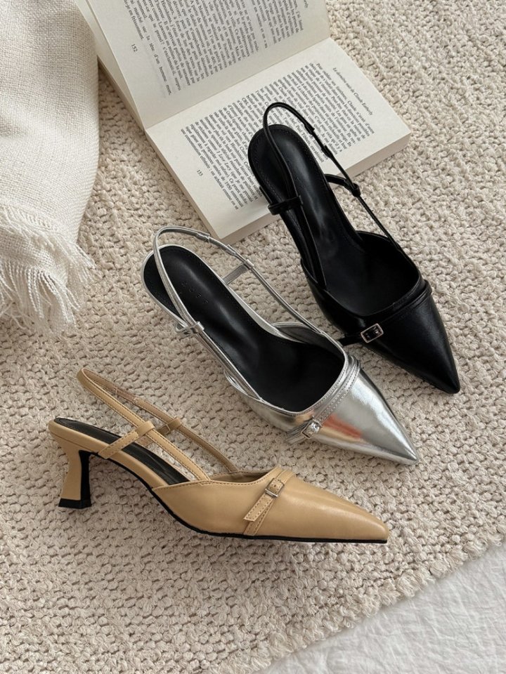Vade - Korean Women Fashion - #momslook - Stiletto Slingback Heels - 3