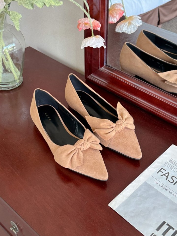 Vade - Korean Women Fashion - #momslook - Stiletto Ribbon Flats - 5