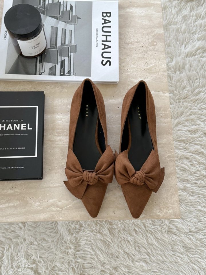 Vade - Korean Women Fashion - #momslook - Stiletto Ribbon Flats - 8