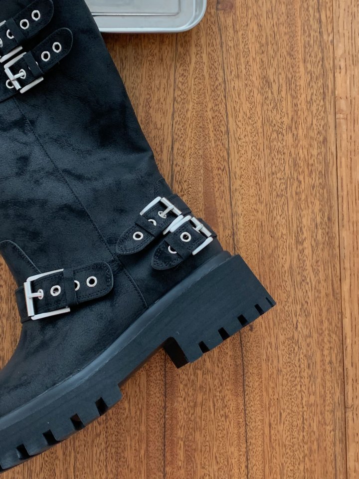 Vade - Korean Women Fashion - #momslook - Rider Buckle Half Boots - 11