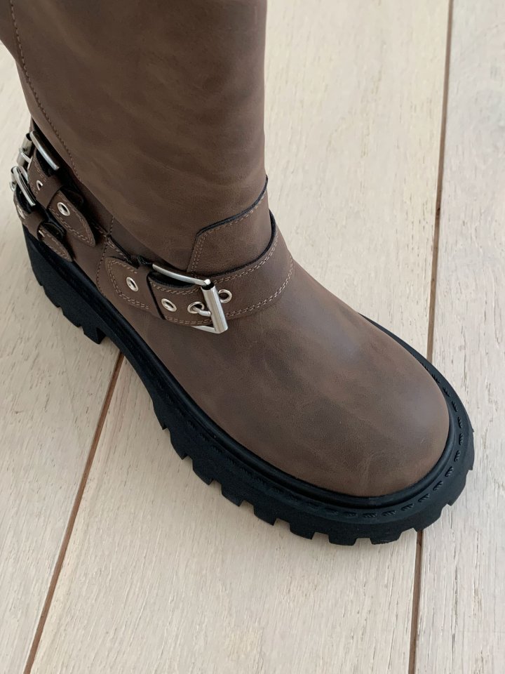 Vade - Korean Women Fashion - #momslook - Rider Buckle Half Boots - 7