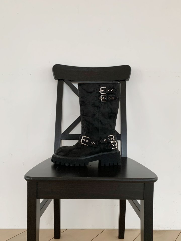Vade - Korean Women Fashion - #momslook - Rider Buckle Half Boots - 9
