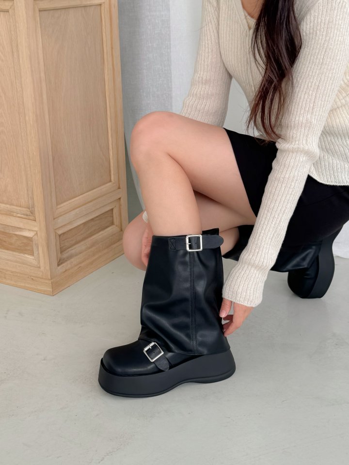 Vade - Korean Women Fashion - #momslook - Mid Half Boots - 3