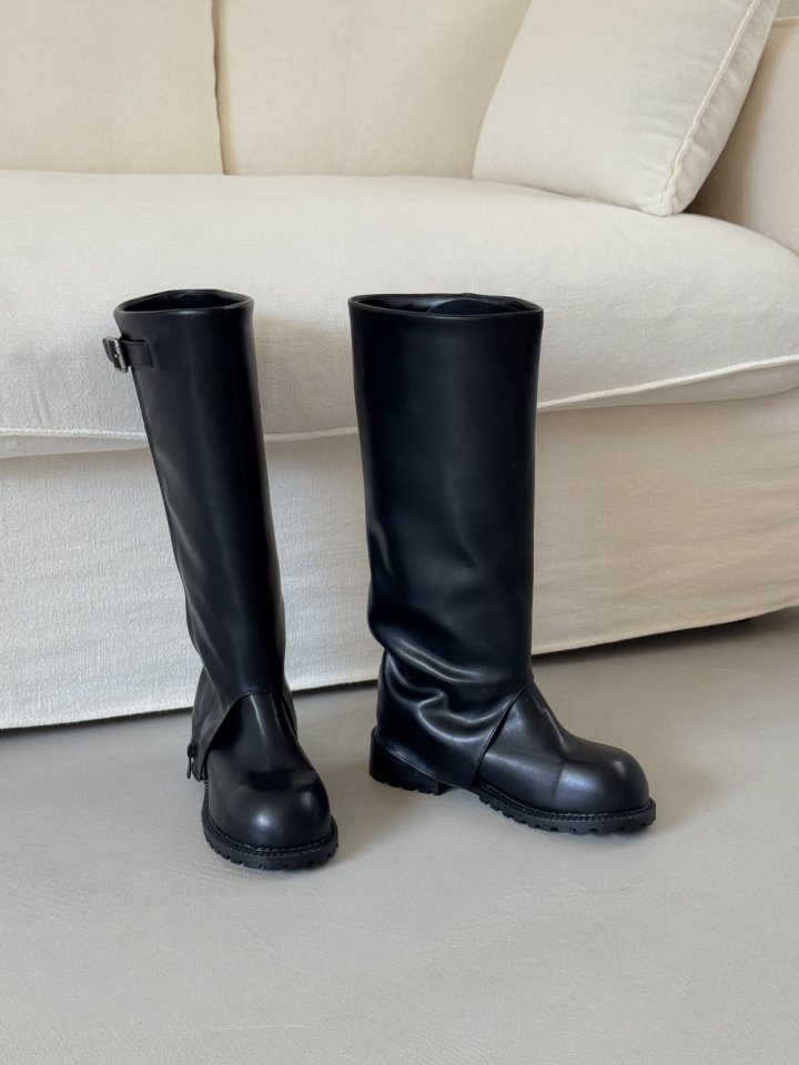 Vade - Korean Women Fashion - #momslook - Biker Rider Half Boots - 3