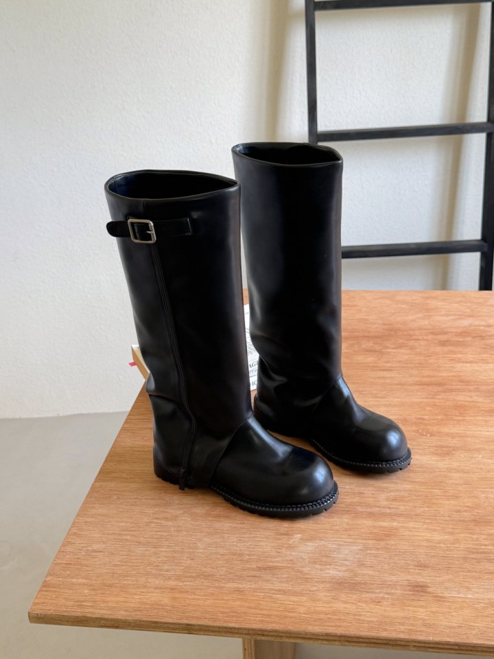 Vade - Korean Women Fashion - #momslook - Biker Rider Half Boots - 9