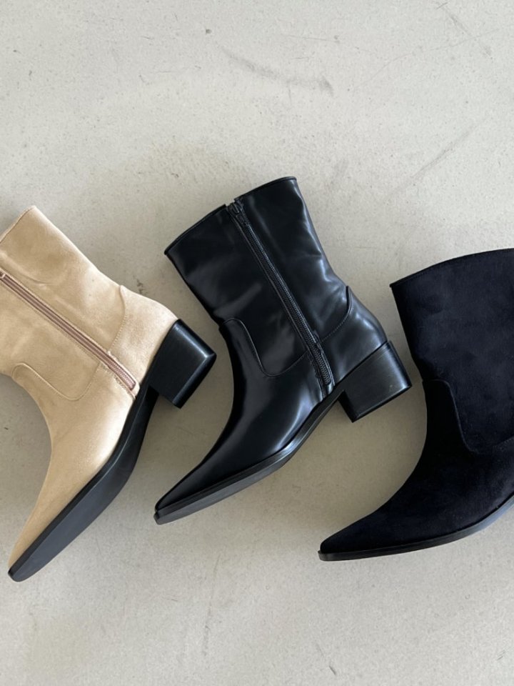 Vade - Korean Women Fashion - #momslook - Short Half Middle Boots - 7