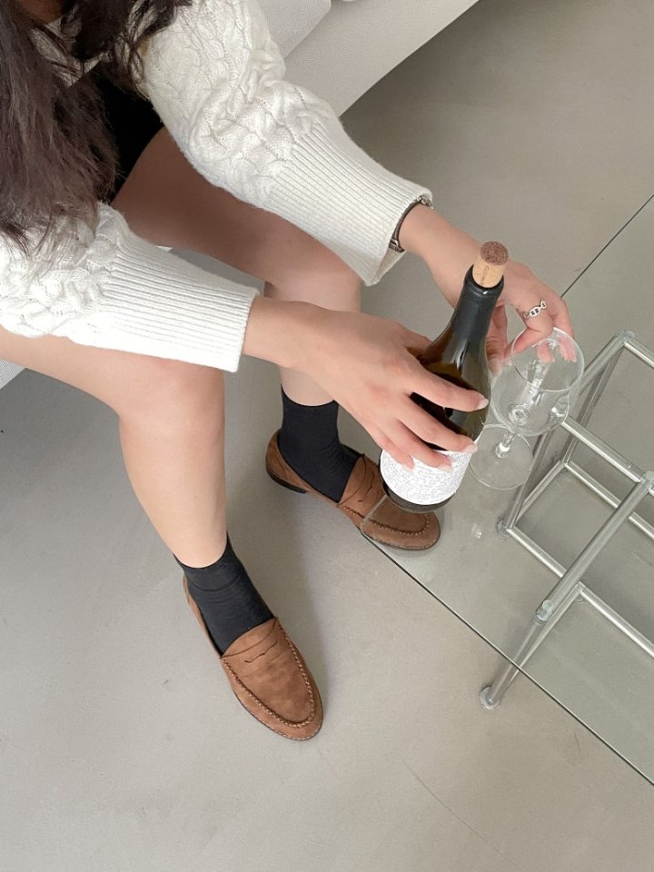 Vade - Korean Women Fashion - #momslook - PU Low Heel Loafers - 7