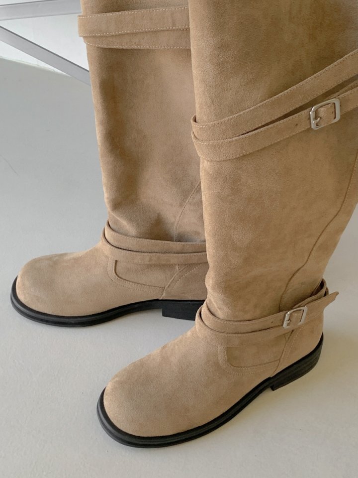 Vade - Korean Women Fashion - #momslook - Strap Middle Half Boots - 5