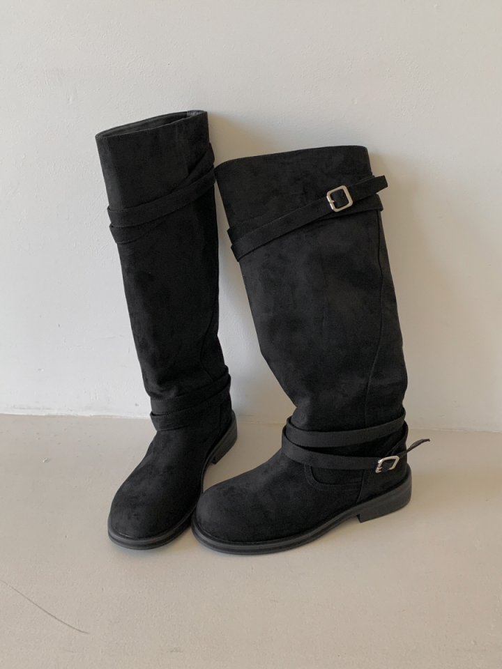 Vade - Korean Women Fashion - #momslook - Strap Middle Half Boots - 7