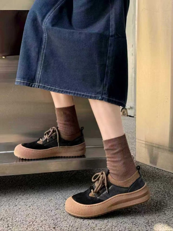 Vade - Korean Women Fashion - #womensfashion - Cute Round Sneakers - 4