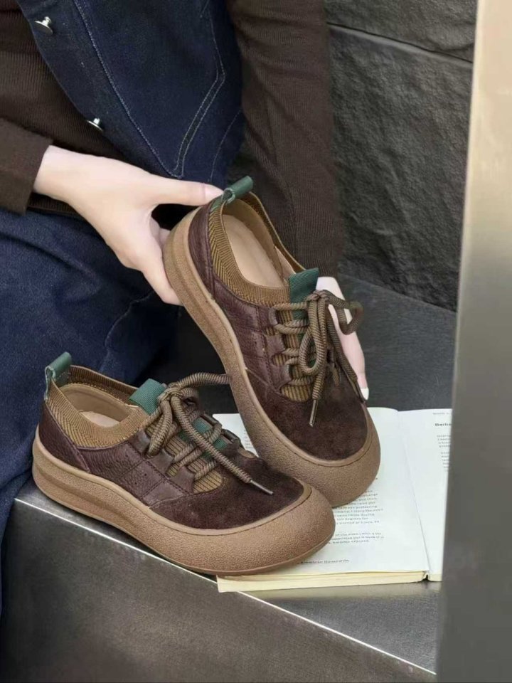 Vade - Korean Women Fashion - #momslook - Cute Round Sneakers - 8