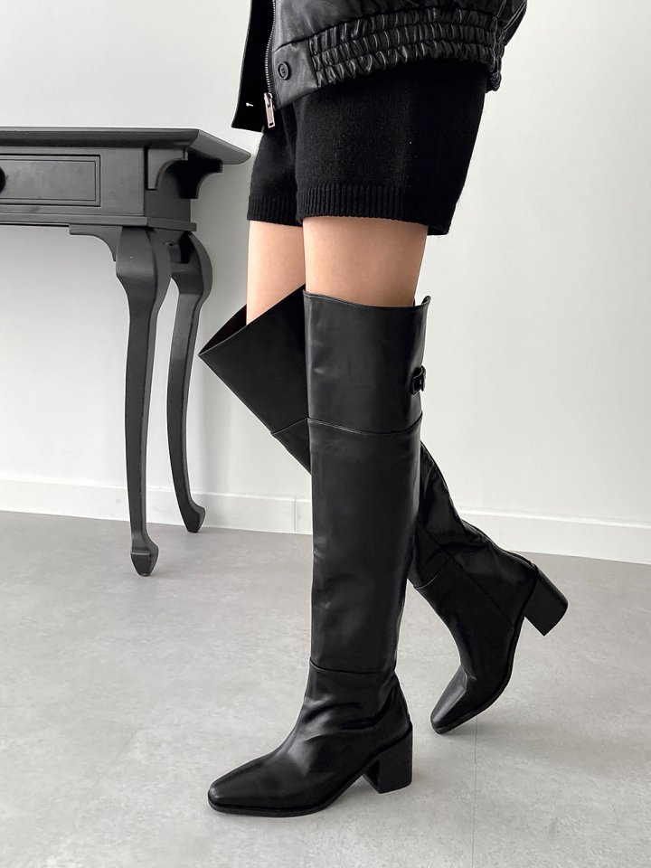 Vade - Korean Women Fashion - #momslook - Long Fold-over Half Boots - 10