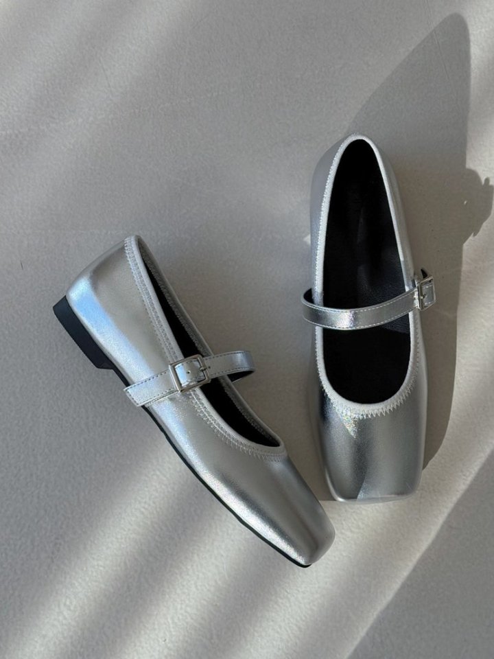 Vade - Korean Women Fashion - #momslook - Square Mary Jane Flats - 5