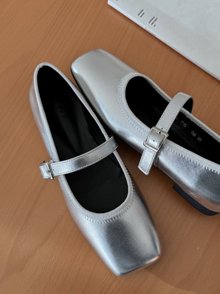 Vade - Korean Women Fashion - #momslook - Square Mary Jane Flats - 7