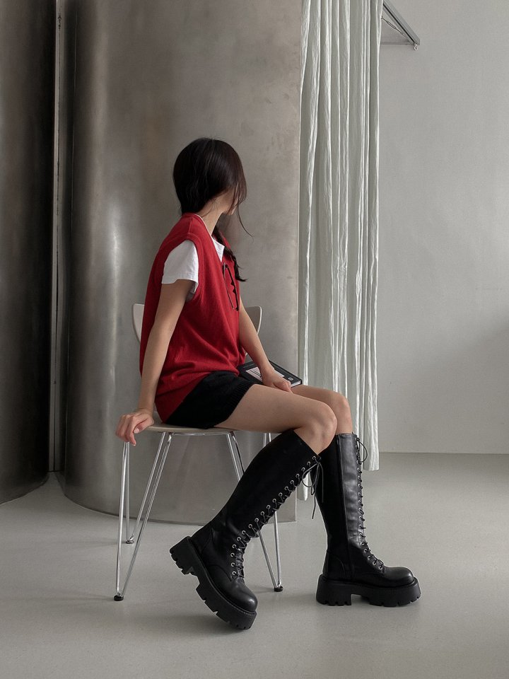 Vade - Korean Women Fashion - #pursuepretty - Half Long Black Walkers - 12