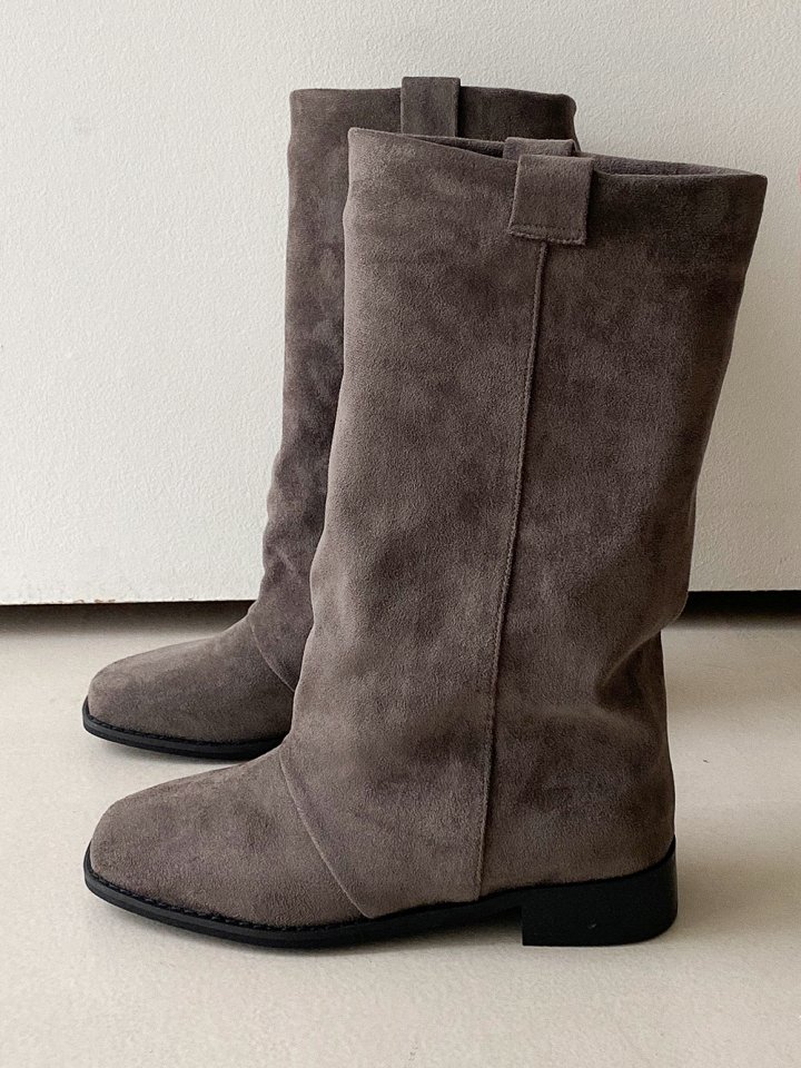 Vade - Korean Women Fashion - #pursuepretty - Basic Round Mid Half Boots - 5