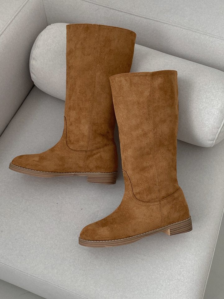 Vade - Korean Women Fashion - #pursuepretty - Low Heel Basic Half Mid Boots - 2