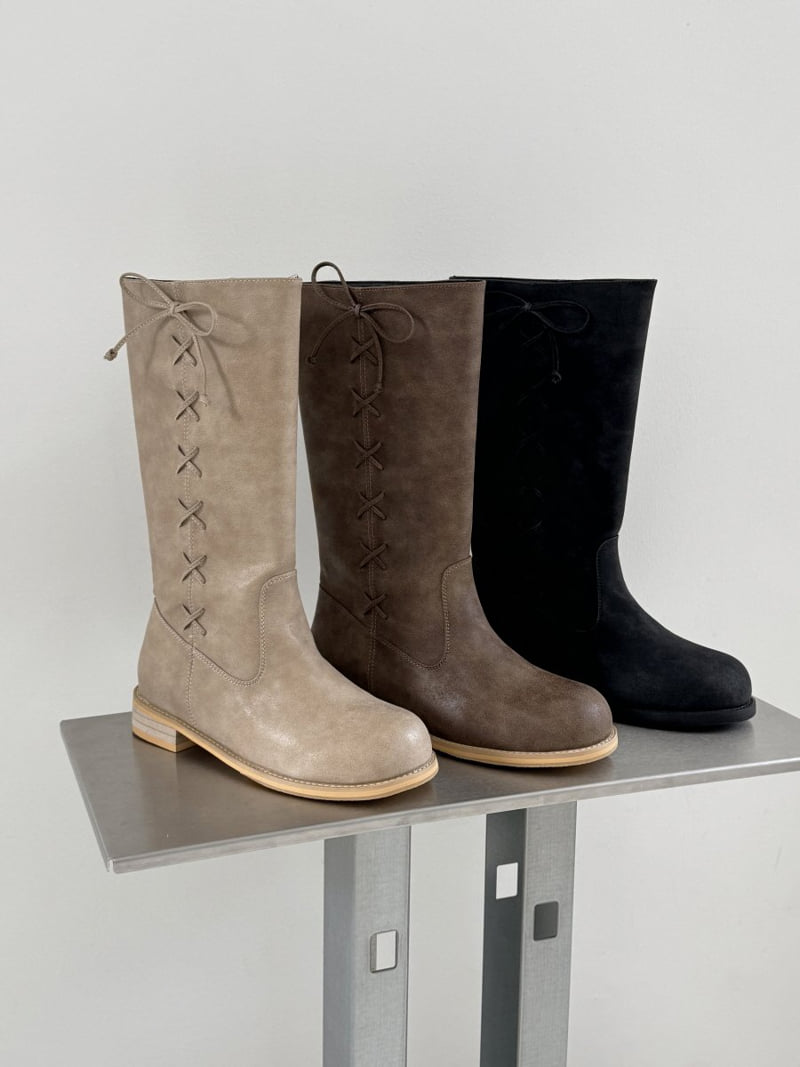 Vade - Korean Women Fashion - #pursuepretty - Knot Point Mid Half Boots - 12