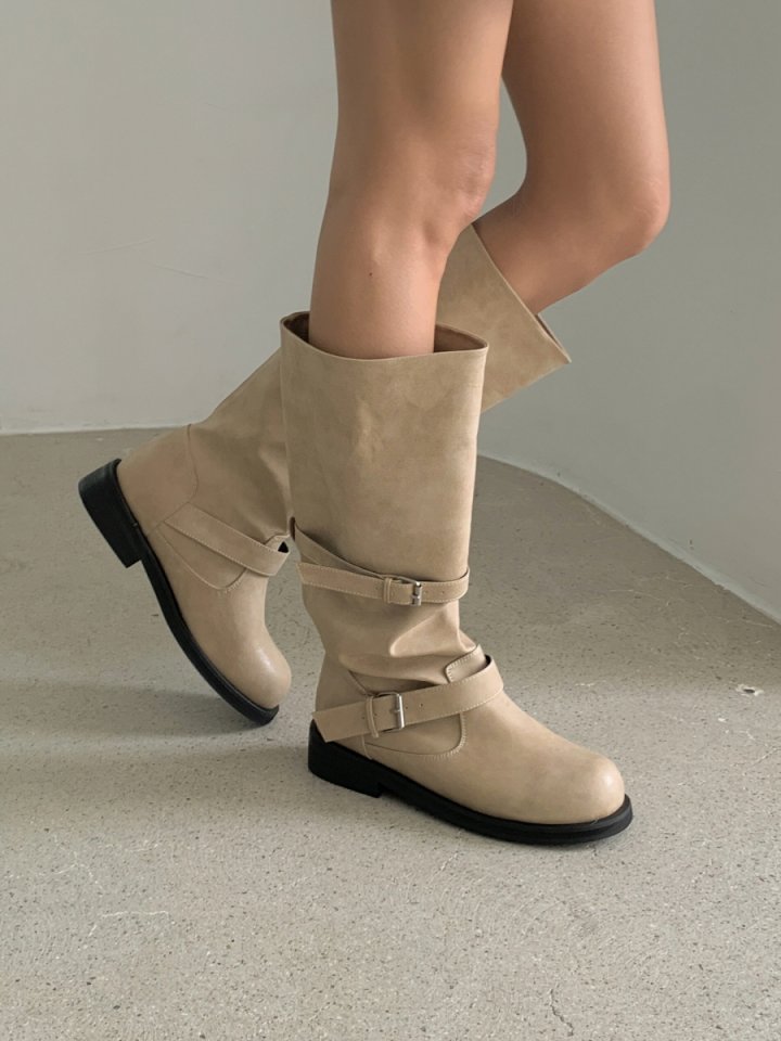 Vade - Korean Women Fashion - #restrostyle - Biker Rider Mid Half Boots - 12
