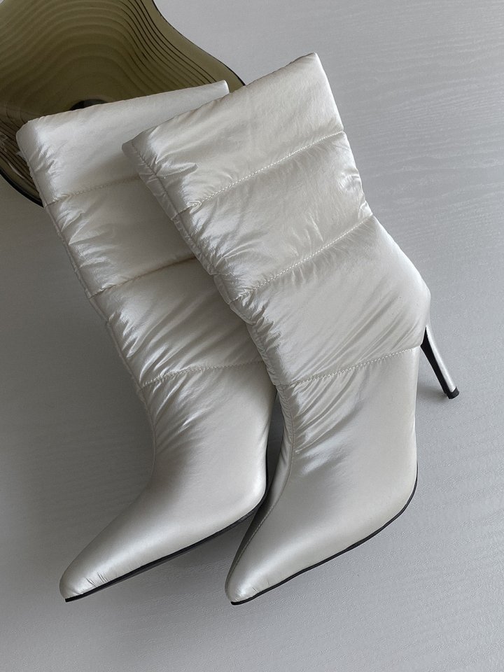Vade - Korean Women Fashion - #romanticstyle - Stiletto Half Mid Boots - 11
