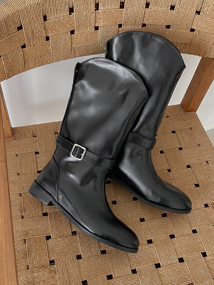 Vade - Korean Women Fashion - #romanticstyle - Western Mid Low Heel Half Boots - 5