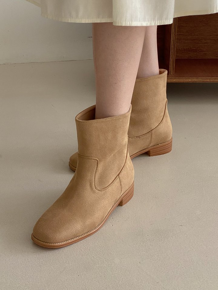 Vade - Korean Women Fashion - #romanticstyle - Low Heel Best Mid Half Boots - 3
