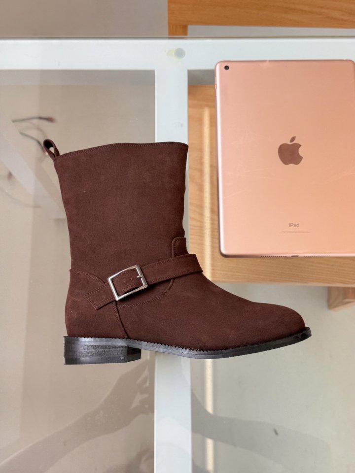 Vade - Korean Women Fashion - #romanticstyle - Mid Half Suede Boots - 11