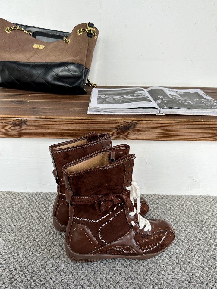 Vade - Korean Women Fashion - #restrostyle - High Sneaker Boots - 4