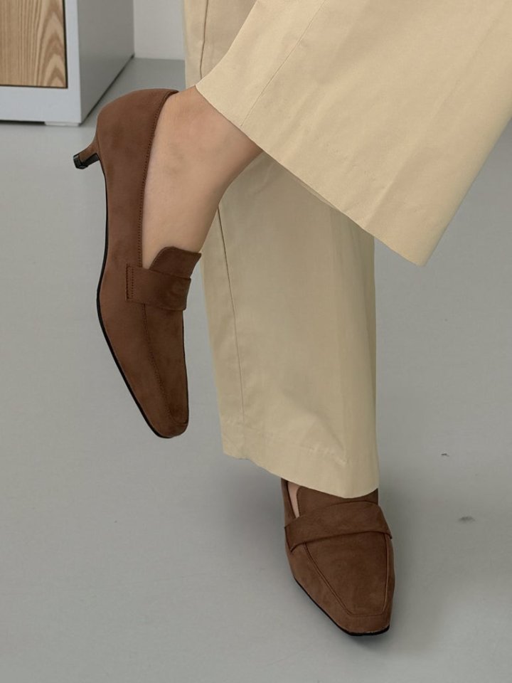 Vade - Korean Women Fashion - #romanticstyle - Low Heel Square Loafer Heels - 11