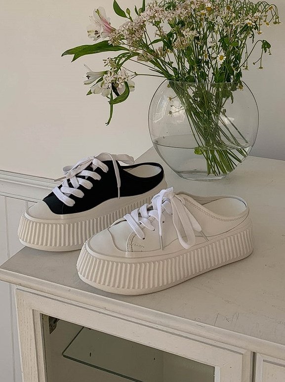 Vade - Korean Women Fashion - #romanticstyle - Fur-per Mule Sneakers - 3