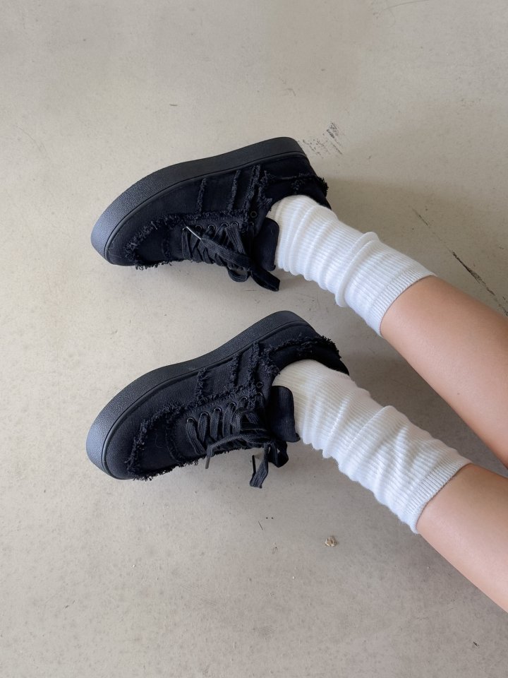 Vade - Korean Women Fashion - #shopsmall - Denim Point Unique Sneakers - 2