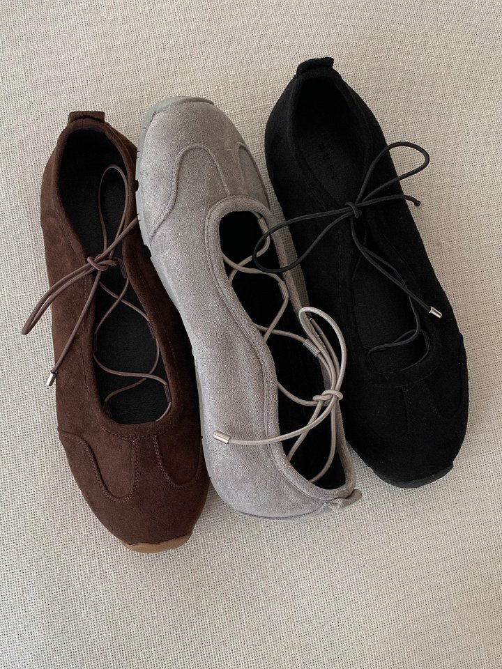 Vade - Korean Women Fashion - #shopsmall - Suede Ballet Core Flap Sneakers - 7