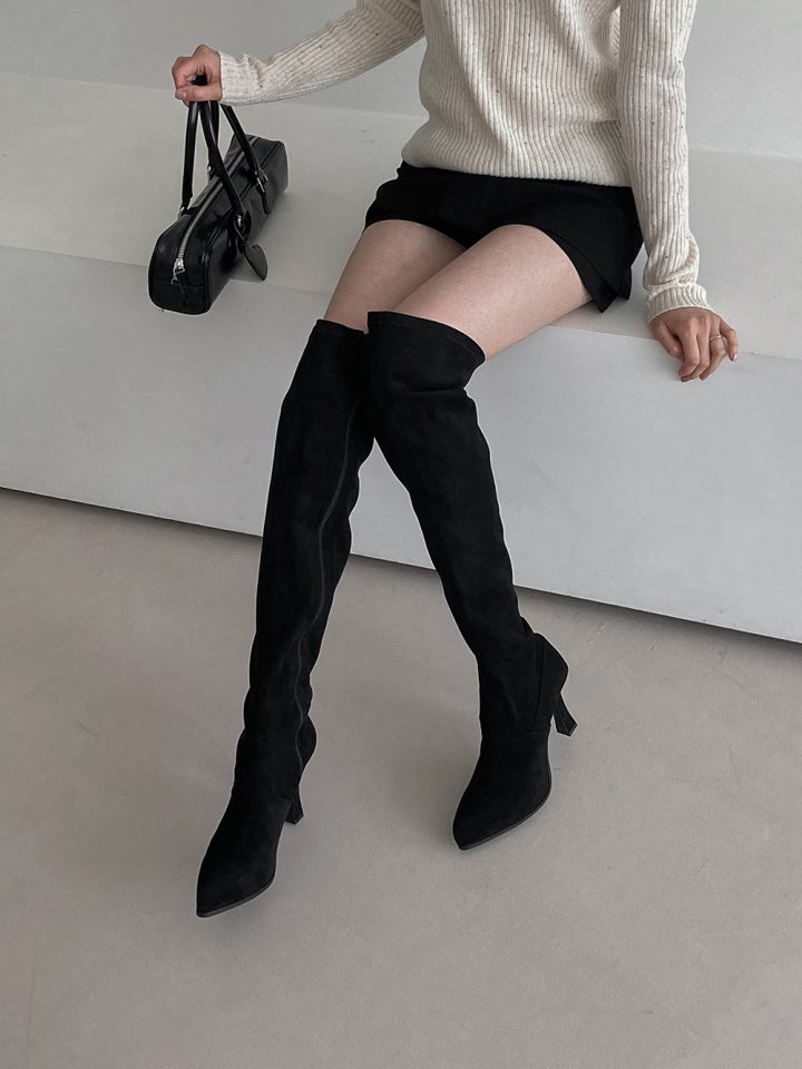 Vade - Korean Women Fashion - #romanticstyle - Stiletto Long Knee-High Boots - 4