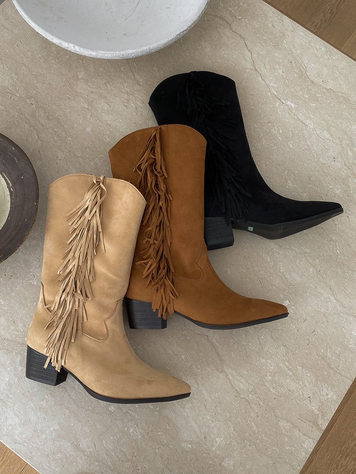 Vade - Korean Women Fashion - #shopsmall - Mid Half Basic Stiletto Boots - 2