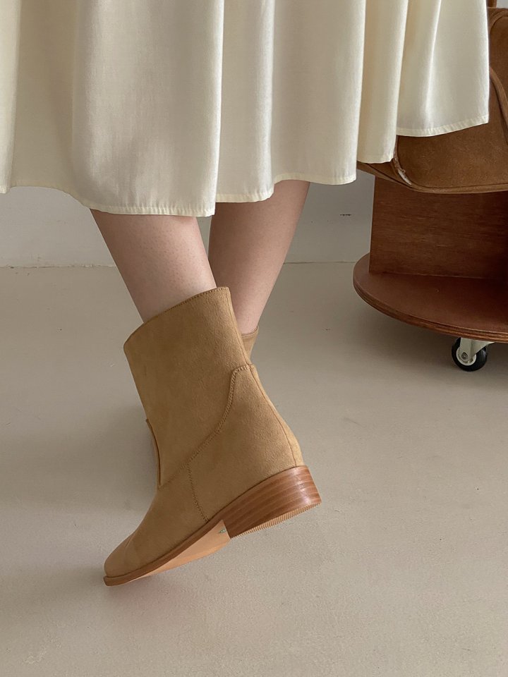Vade - Korean Women Fashion - #romanticstyle - Low Heel Best Mid Half Boots - 4
