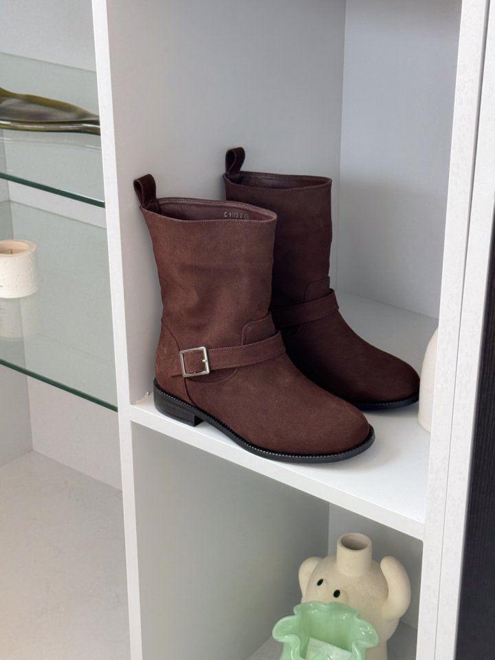 Vade - Korean Women Fashion - #shopsmall - Mid Half Suede Boots - 12